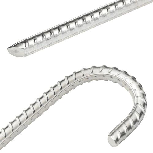 Teltpløkker 6 stk. 37 cm Ø10 mm galvaniseret stål