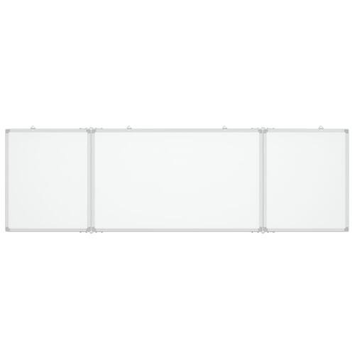 Magnetisk whiteboard 200x60x1,7 cm foldbart aluminium