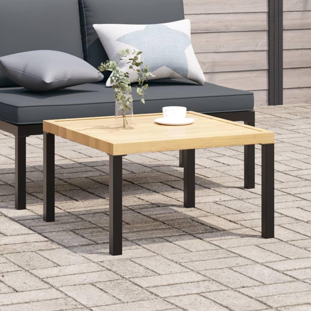 Havebord 65x65x40 cm aluminium sort