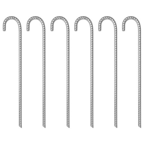 Teltpløkker 6 stk. 41,5 cm Ø12 mm galvaniseret stål