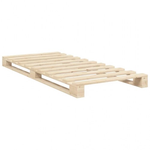 Sengeramme med sengegavl 90x200 cm massivt fyrretræ