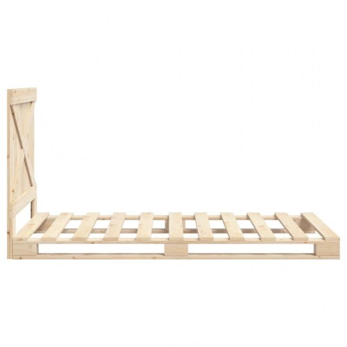 Sengeramme med sengegavl 90x200 cm massivt fyrretræ