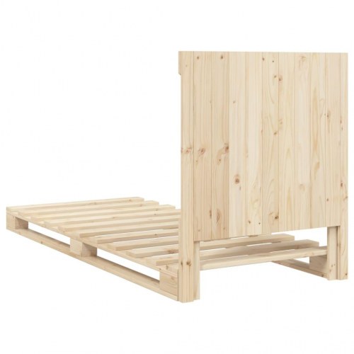 Sengeramme med sengegavl 90x200 cm massivt fyrretræ