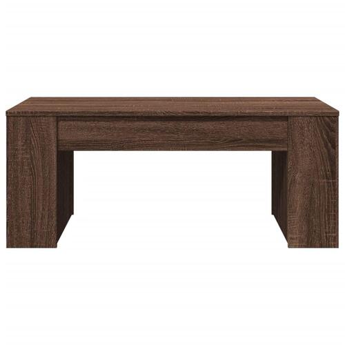 Sofabord 102x55x42 cm konstrueret træ brun egetræsfarve