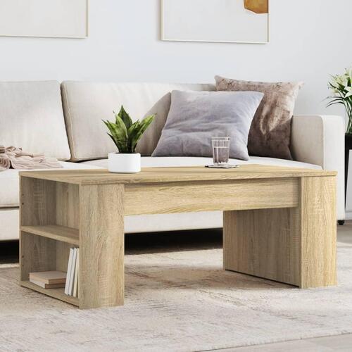 Sofabord 102x55x42 cm konstrueret træ sonoma-eg