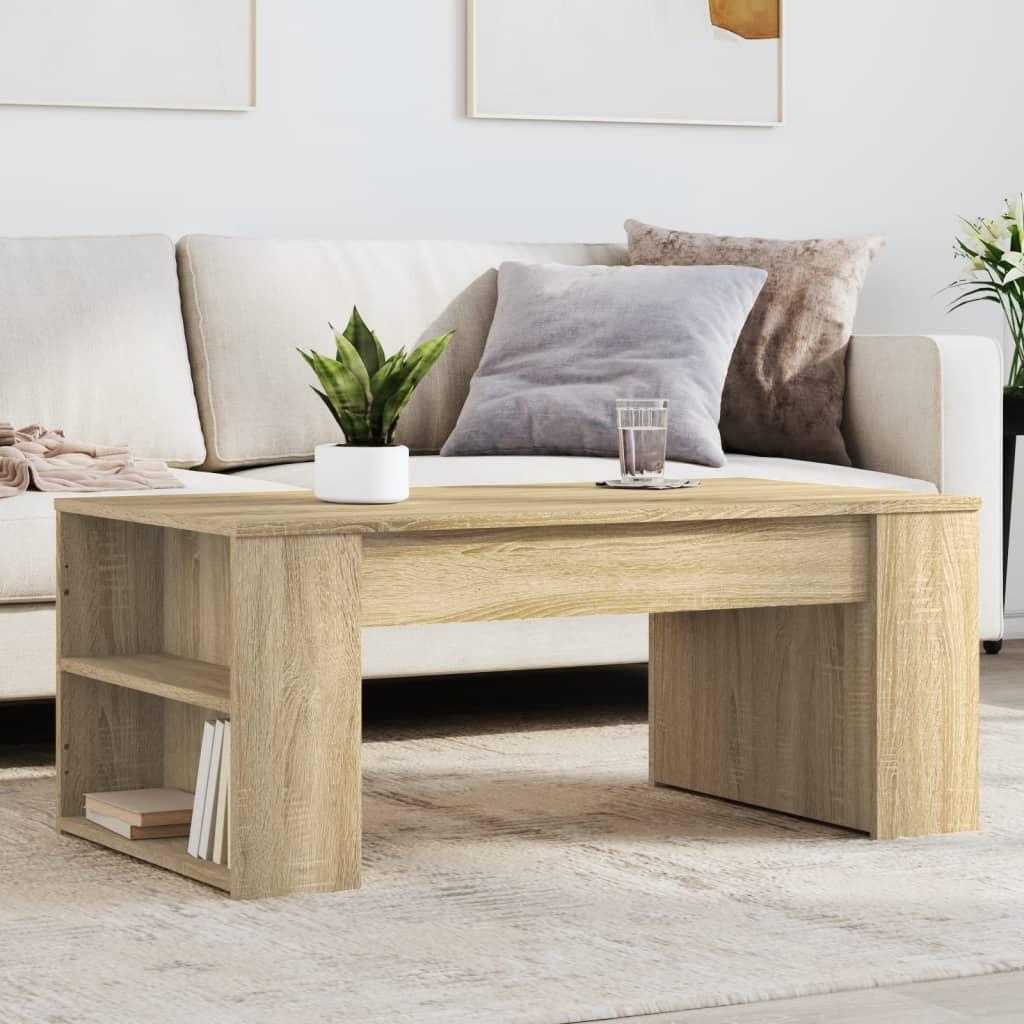 Sofabord 102x55x42 cm konstrueret træ sonoma-eg