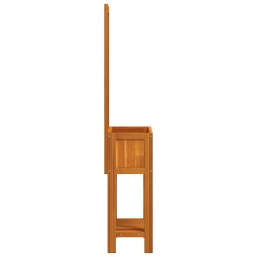 Plantekasse med espalier og hylde 55x29,5x152 cm massivt akacie