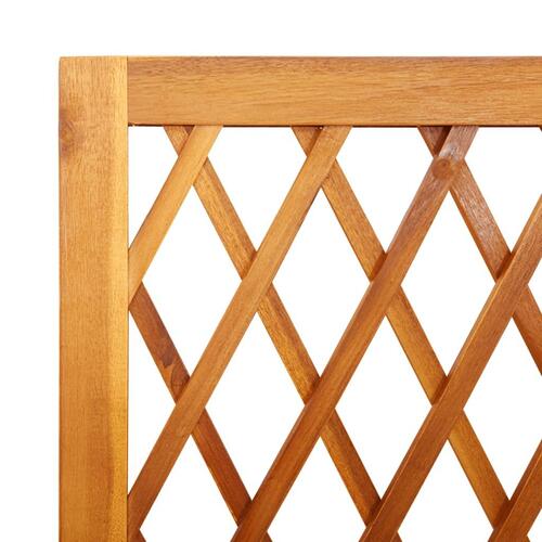 Plantekasse med espalier og hylde 55x29,5x152 cm massivt akacie