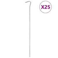 Teltpløkker 25 stk. 30 cm Ø7 mm galvaniseret stål