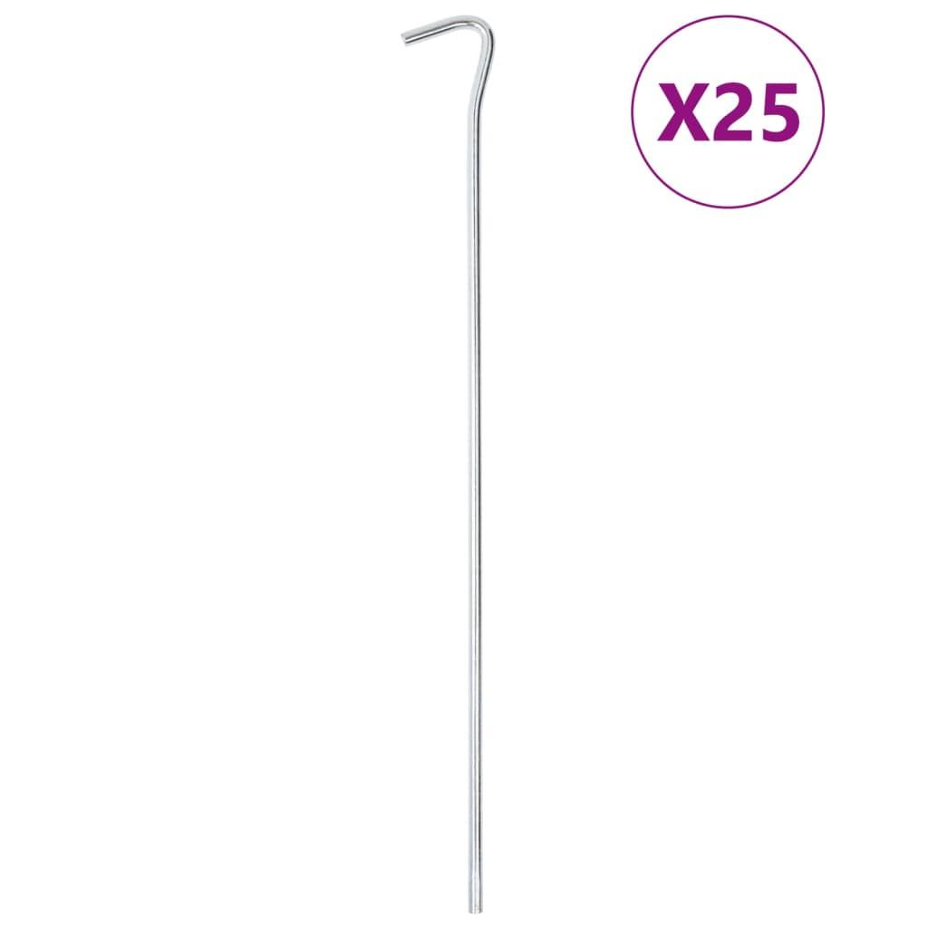 Teltpløkker 25 stk. 30 cm Ø7 mm galvaniseret stål