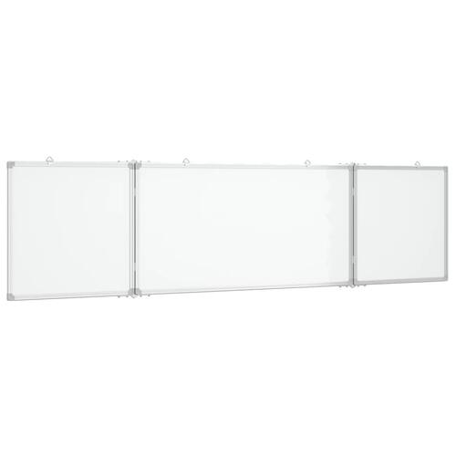 Magnetisk whiteboard 200x50x1,7 cm foldbart aluminium