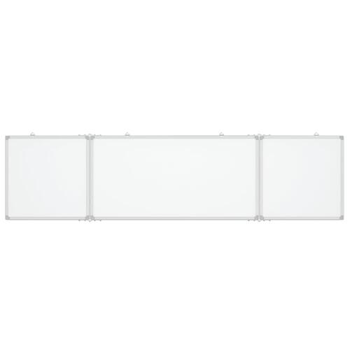Magnetisk whiteboard 200x50x1,7 cm foldbart aluminium