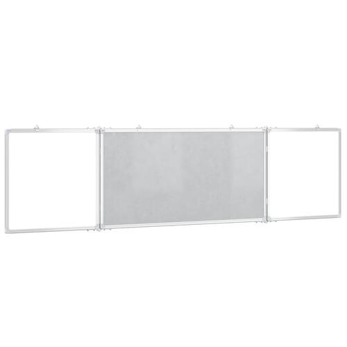 Magnetisk whiteboard 200x50x1,7 cm foldbart aluminium