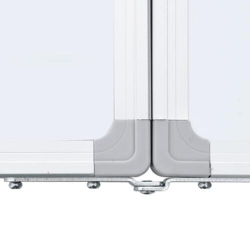 Magnetisk whiteboard 200x50x1,7 cm foldbart aluminium