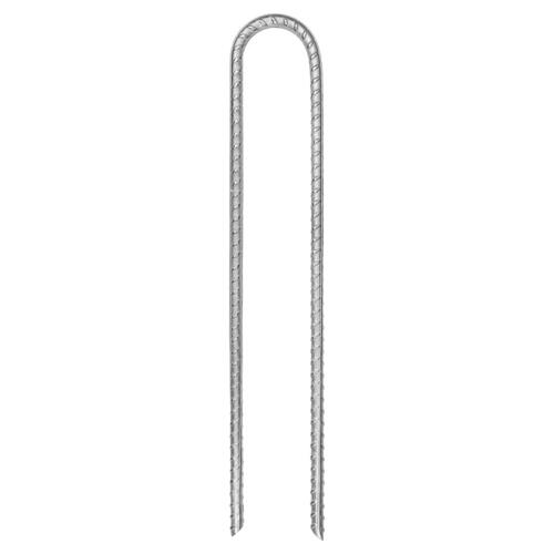 Teltpløkker 12 stk. U-form 30 cm Ø7 mm galvaniseret stål