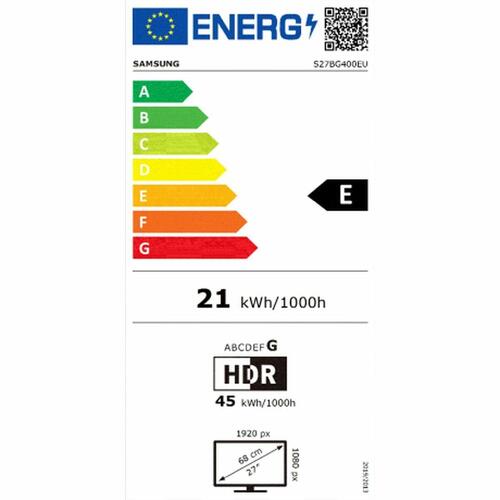 Skærm Samsung LS27BG400EUXEN Full HD 27" 240 Hz