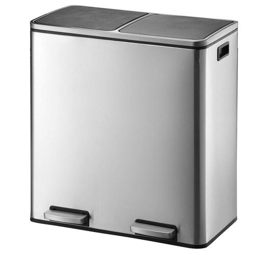 Affaldsspand til genbrug Kitchen Move Rustfrit stål (30 L x 2)