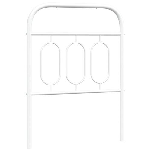 Sengegavl 75 cm metal hvid