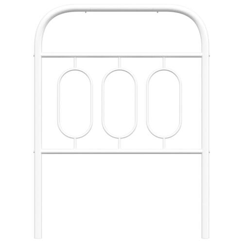 Sengegavl 75 cm metal hvid