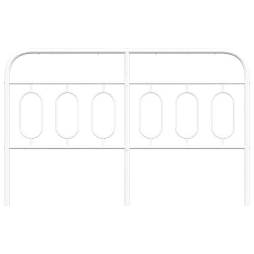 Sengegavl 140 cm metal hvid