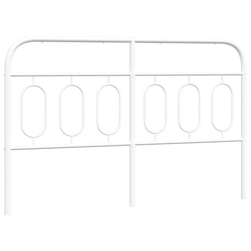 Sengegavl 150 cm metal hvid