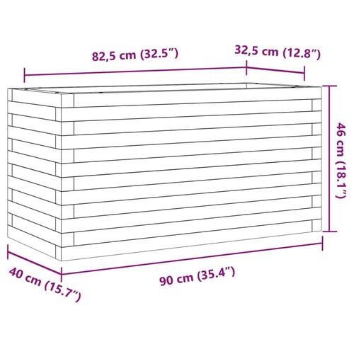 Plantekasse 90x40x46 cm imprægneret fyrretræ