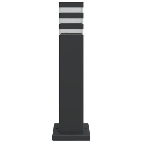 Udendørs standerlamper 3 stk. 50 cm aluminium sort