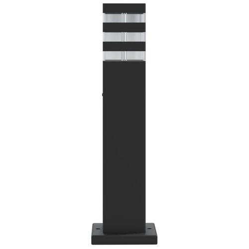 Udendørs standerlamper 3 stk. 50 cm aluminium sort