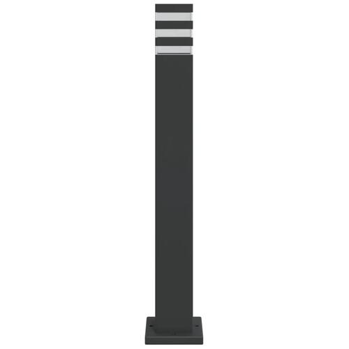 Udendørs standerlamper 3 stk. 80 cm aluminium sort