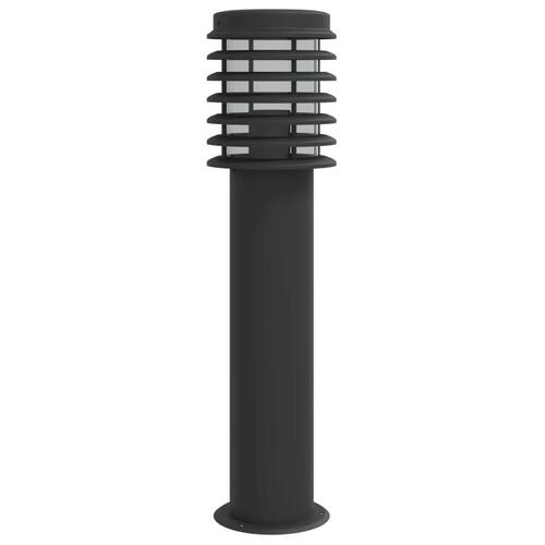 Udendørs standerlampe 60 cm rustfrit stål sort