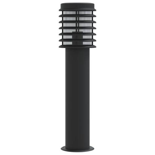 Udendørs standerlampe 60 cm rustfrit stål sort