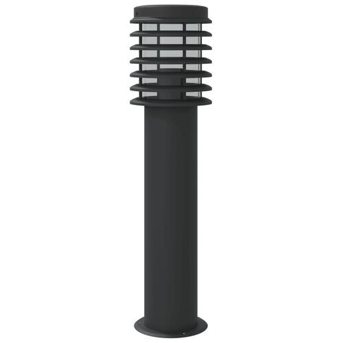 Udendørs standerlampe 60 cm rustfrit stål sort