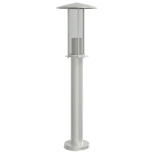 Udendørs standerlampe 60 cm rustfrit stål sølvfarvet