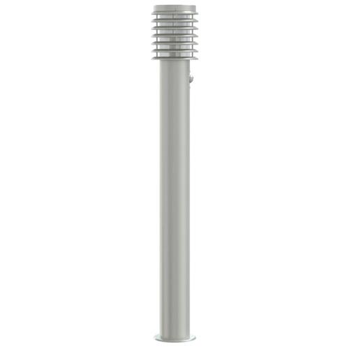 Udendørs standerlamper 3 stk. sensor 110 cm rustfrit stål sølv