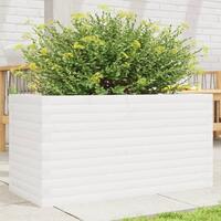 Plantekasse 90x40x46 cm massivt fyrretræ hvid