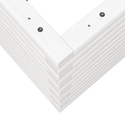 Plantekasse 90x40x46 cm massivt fyrretræ hvid