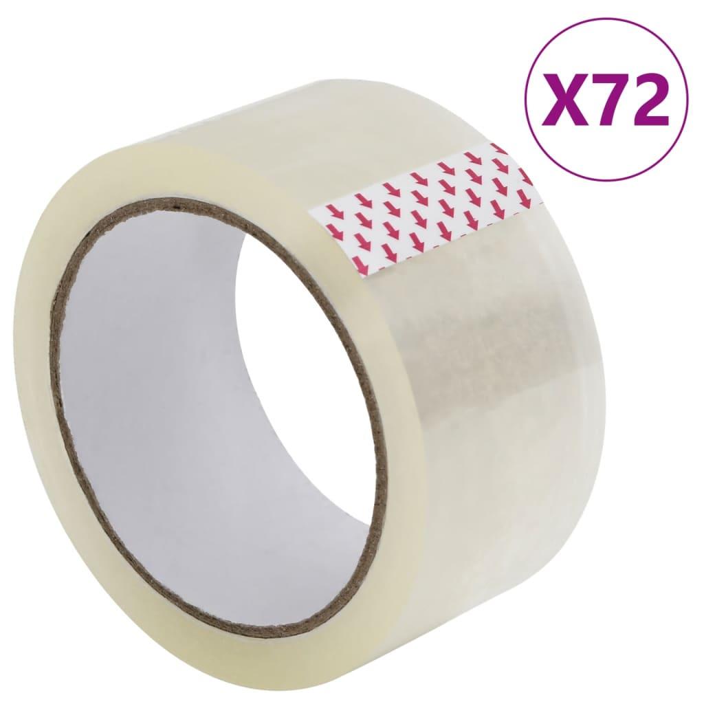 Pakketape 72 stk. 48 mm x 66 m transparent