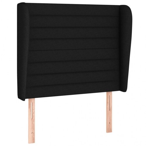 Kontinentalseng med madras 80×200 cm - stof, sort