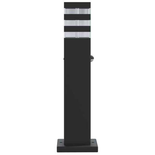 Udendørs standerlampe med sensor 50 cm aluminium sort