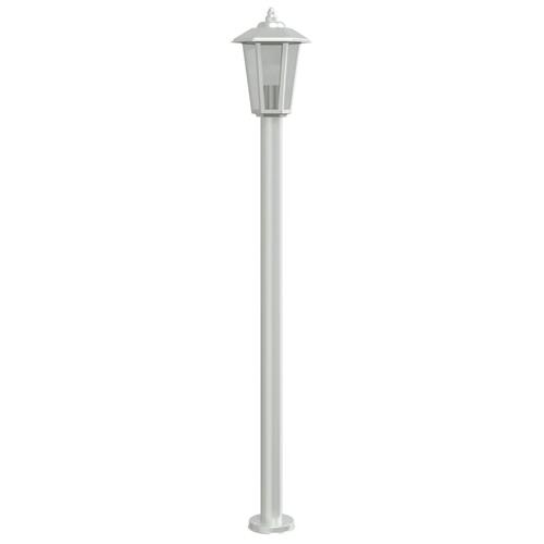 Udendørs standerlamper 3 stk. 120 cm rustfrit stål sølvfarvet