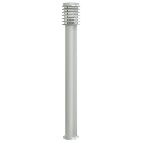 Udendørs standerlampe 110 cm rustfrit stål sølvfarvet