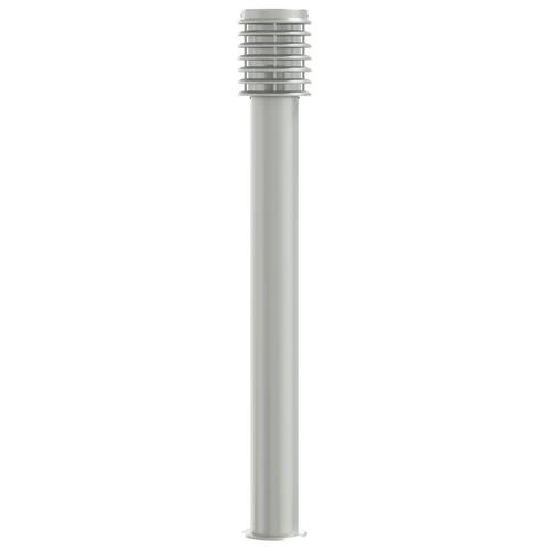 Udendørs standerlampe 110 cm rustfrit stål sølvfarvet