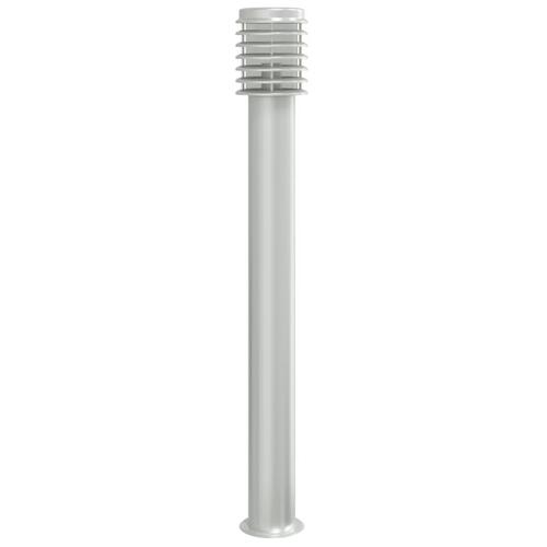 Udendørs standerlampe 110 cm rustfrit stål sølvfarvet