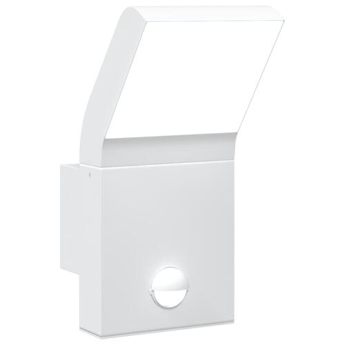 Udendørs LED-væglampe med sensor trykstøbt aluminium hvid