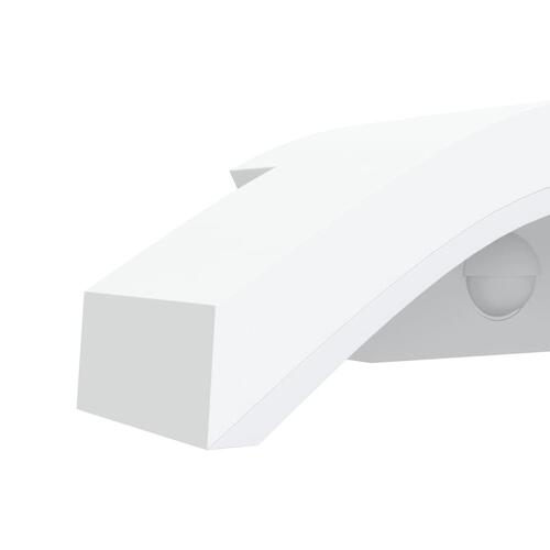 Udendørs LED-væglamper 2 stk. sensorer trykstøbt aluminium hvid