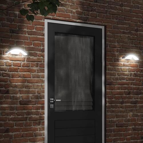 Udendørs LED-væglamper 2 stk. trykstøbt aluminium hvid