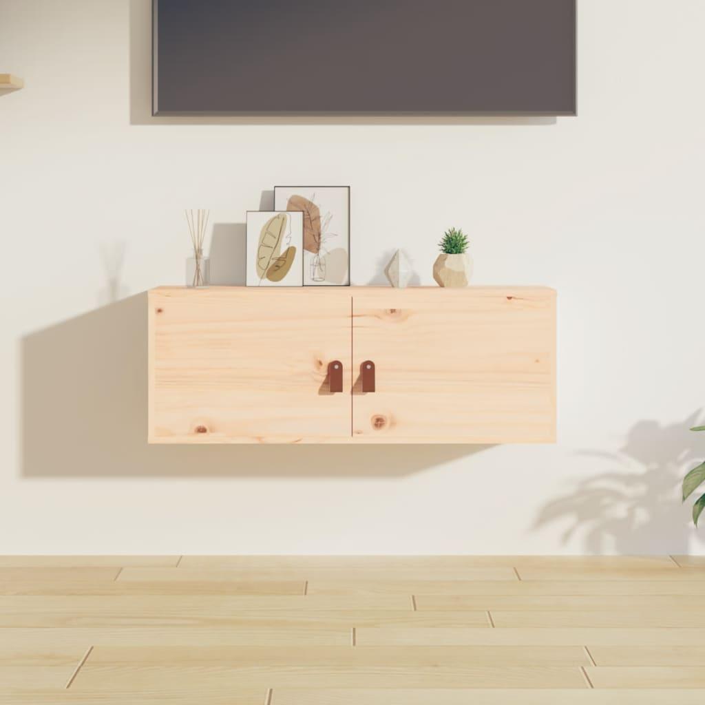 Vægskab 80x30x30 cm massivt fyrretræ