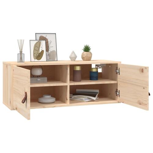 Vægskab 80x30x30 cm massivt fyrretræ