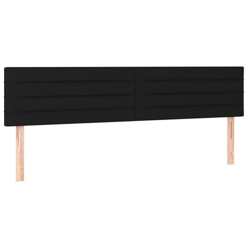 Sengegavle 2 stk. 80x5x78/88 cm stof sort