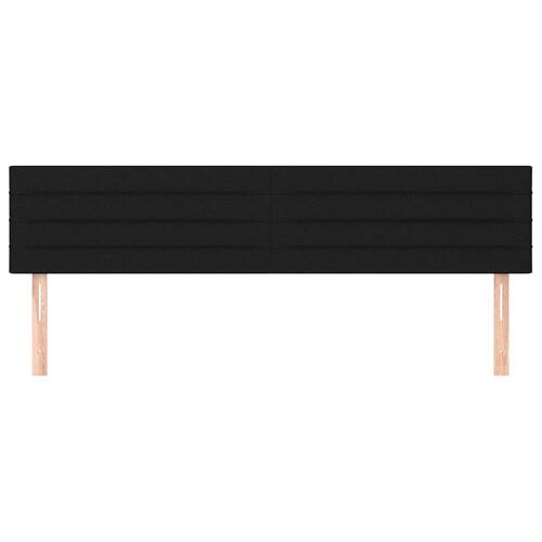 Sengegavle 2 stk. 80x5x78/88 cm stof sort